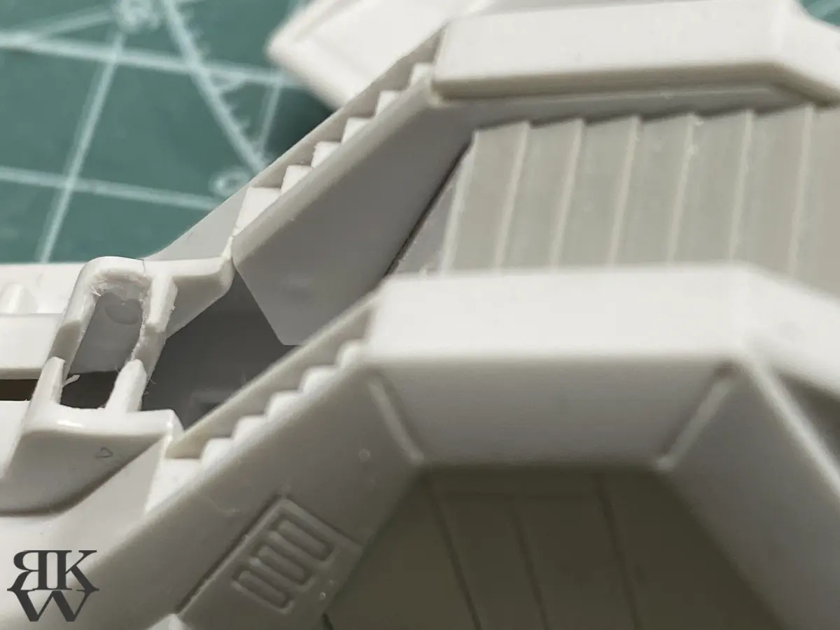 バンダイ EXモデル 1/1700 アーガマ ブリッジ 後ハメ加工と合わせ目隠し