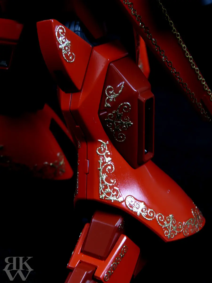 バンダイ HGBF 1/144 R・ギャギャ-朱金 脚アップ
