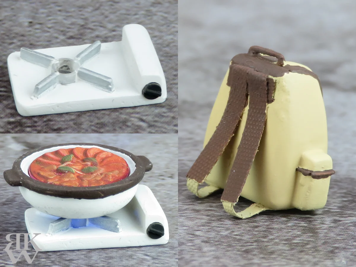 海洋堂 ARTPLA ゆるキャン△ プラモケイ BOX版 各務原なでしこ リュック改造 カセットコンロ自作